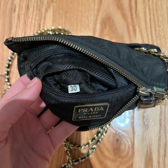 Vintage PRADA Tessuto Nylon Quilted Evening Bag - Black - Picture 12 of 17